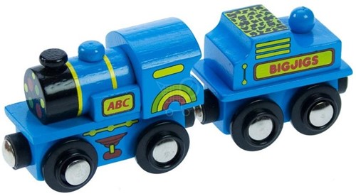 Bigjigs Blauwe ABC Locomotief