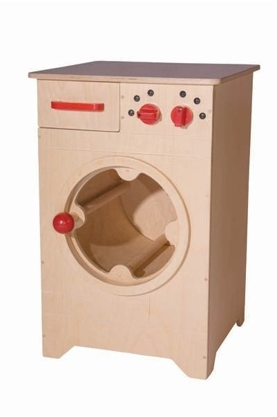 krijgen Gehakt prototype Van Dijk Toys Wasmachine - Naturel met rood PlanetHappy IT