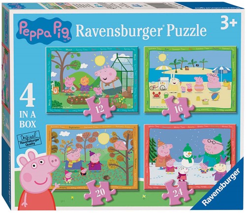 4 puzzels Peppa Big 12+16+20+24 stukjes