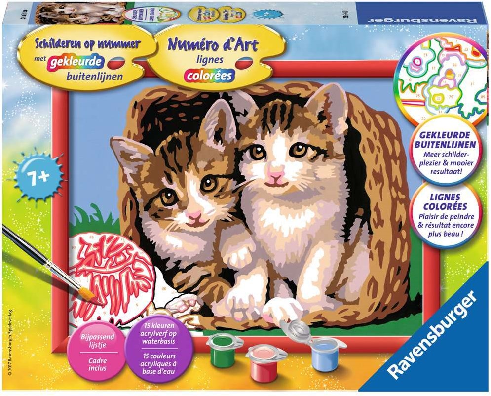 Ravensburger Numero D Art Chatons Dans Une Corbeille