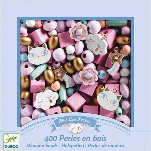 Djeco Perles bois - Arc-en-ciel