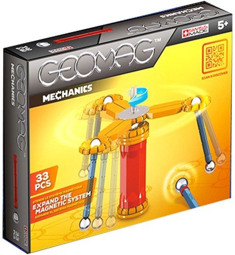 Geomag Mechanics M1 33 pcs giocattolo magnetico al neodimio 33 pezzo(i) Blu, Arancione, Rosso