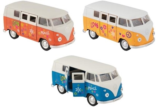 Goki Volkswagen Autobus (1962) con stampe, 1:34-39, L= 11,5 cm