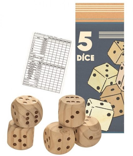 Egmont Toys 5 dadi di legno 35 cm