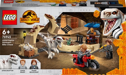LEGO Jurassic World - Atrociraptor dinosaurus motorachtervolging 76945