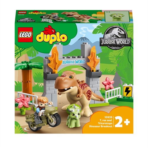 LEGO DUPLO Jurassic World - T. rex en Triceratops dinosaurus ontsnapping 10939