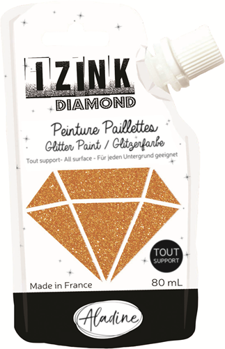 Aladine Aladine Izink Diamond Glitterverf 80 ml Koper