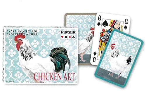 Carte da gioco Piatnik Chicken Art - Doppio mazzo