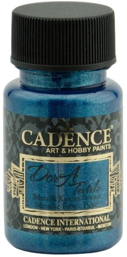 Cadence Cadence Dora Metallic Textielverf 50 ml Blauw