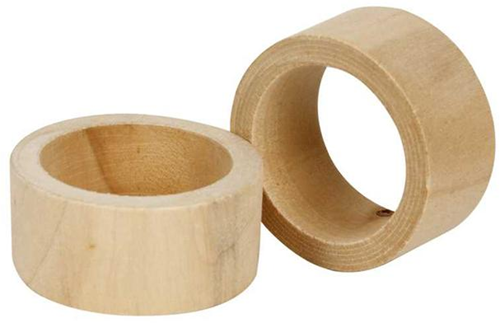 Merkloos CC Houten Servetringen 20 mm 6 stuks