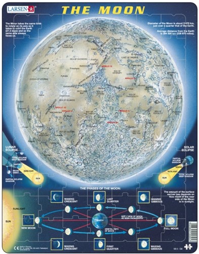 Larsen Rahmenpuzzle - The Moon (auf Englisch) - 70 Teile