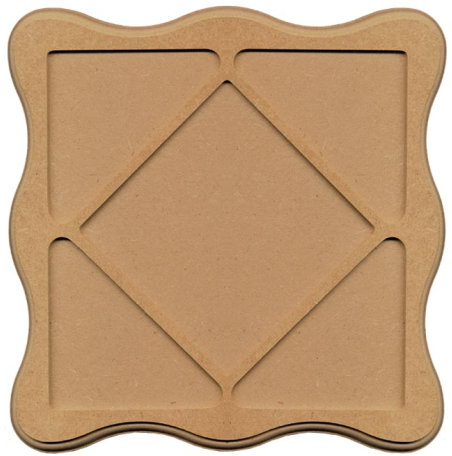 Gomille Gomille MDF Plaat Vierkant Motief 22,5x22,5 cm