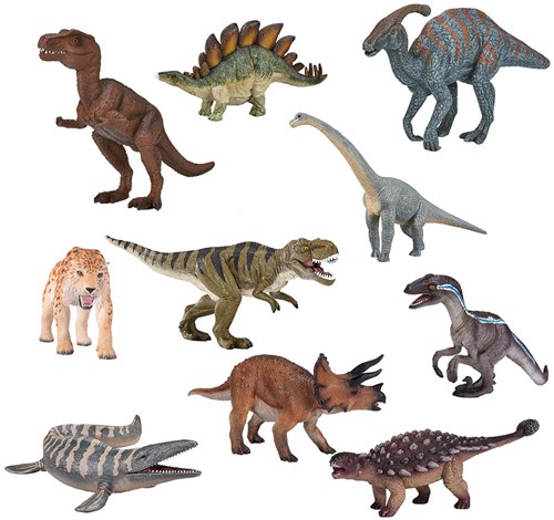Mojo Edu Prehistoric Life Speelgoed Dinosaurussen - 10 stuks