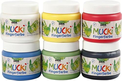 Mucki Mucki Vingerverf Set Basis 6x150 ml