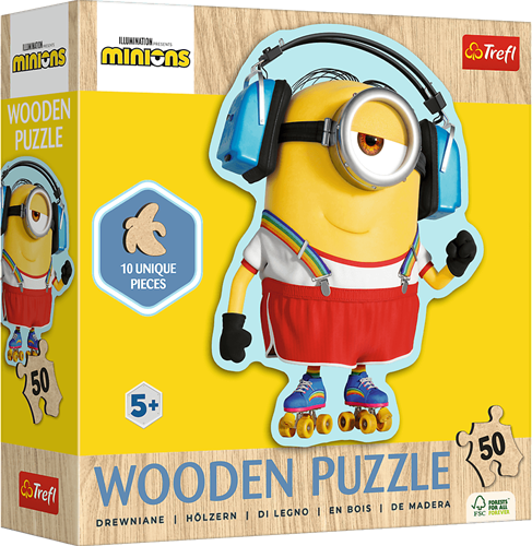 Trefl Trefl 50 Wooden Contour Puzzle - Crazy Minnion / Universal Despicable Me 4_FSC Mix 70%